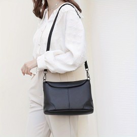 Elegant Women's Shoulder Bag, Casual Simple Design, Large Capacity Business Commuter Crossbody Purse